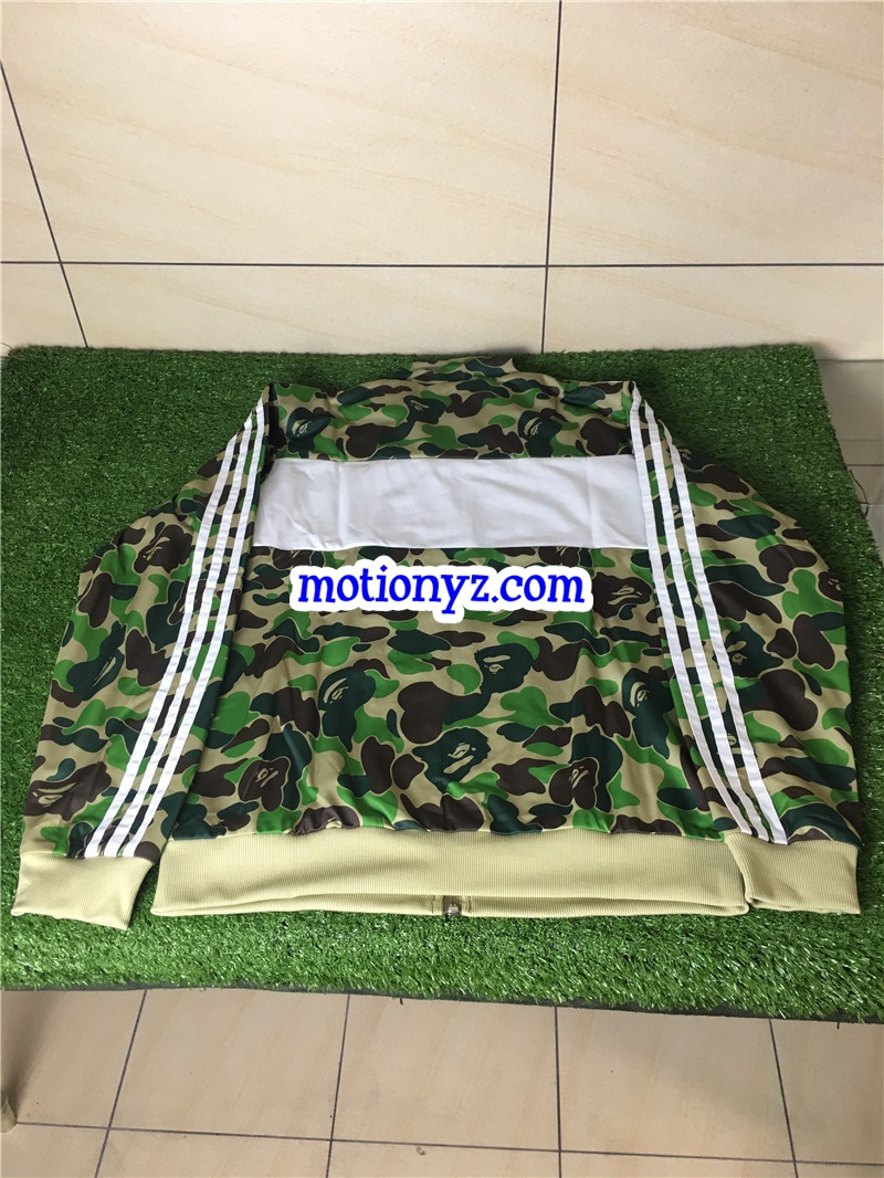 Original Adidas Bathing Ape Bape Jacket Green